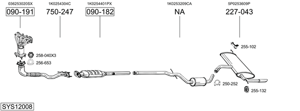Sistema de gases de escape Seat LEON