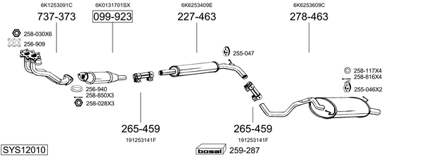 Sistema de gases de escape Seat IBIZA II