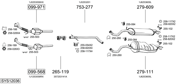 Sistema de gases de escape Seat LEON