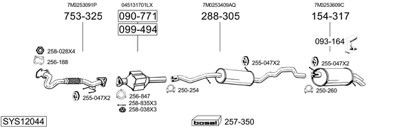 Sistema de gases de escape Seat ALHAMBRA VAN