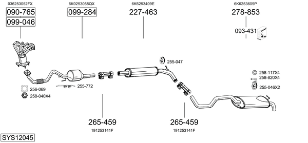 Sistema de gases de escape Seat IBIZA II