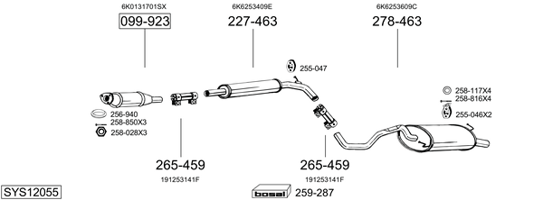 Sistema de gases de escape Seat IBIZA II