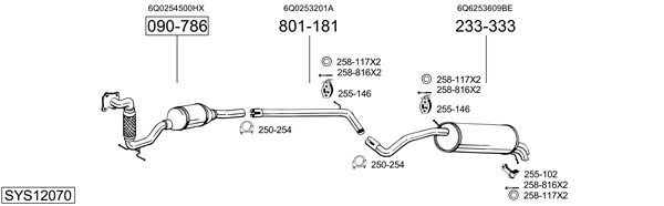 Sistema de gases de escape Seat IBIZA III