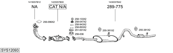 Sistema de gases de escape Suzuki VITARA