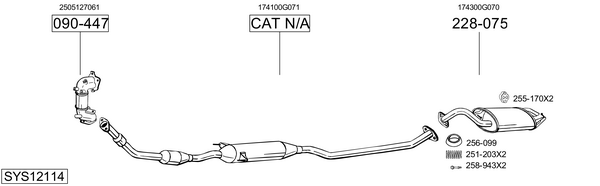 Sistema de gases de escape Toyota COROLLA
