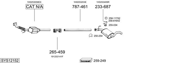 Sistema de gases de escape Vw VENTO