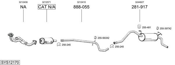 Sistema de gases de escape Volvo 340-360