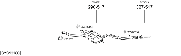 Sistema de gases de escape Volvo 850