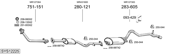 Sistema de gases de escape Mitsubishi L200