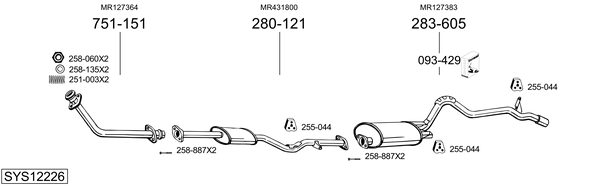 Sistema de gases de escape Mitsubishi L200