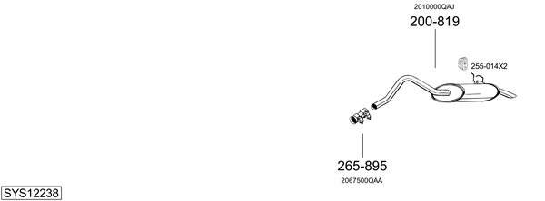 Sistema de gases de escape BOSAL SYS12238