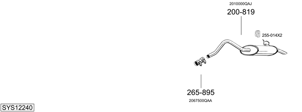 Sistema de gases de escape Nissan KUBISTAR Van