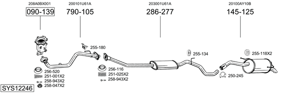 Sistema de gases de escape Nissan NOTE