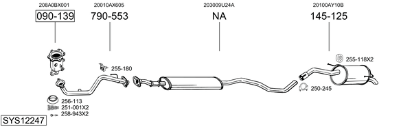 Sistema de gases de escape Nissan NOTE