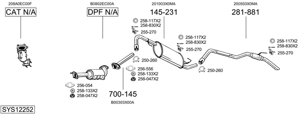 Sistema de gases de escape Nissan PATHFINDER III