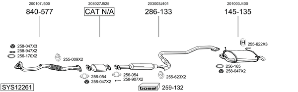 Sistema de gases de escape Nissan PRIMERA