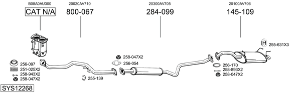 Sistema de gases de escape Nissan PRIMERA