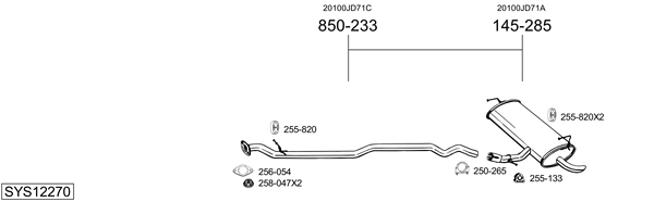 Sistema de gases de escape Nissan QASHQAI I