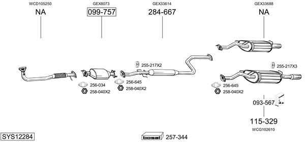 Sistema de gases de escape Rover 400 II