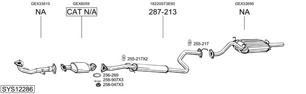 Sistema de gases de escape Rover 400 II Hatchback