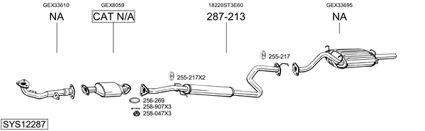 Sistema de gases de escape Rover 400 II