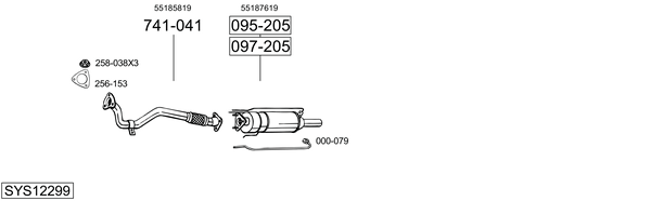 Sistema de gases de escape Saab 9-3 Convertible