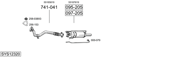 Sistema de gases de escape Saab 9-3