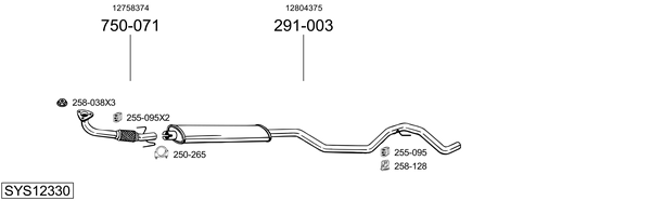 Sistema de gases de escape Saab 9-3