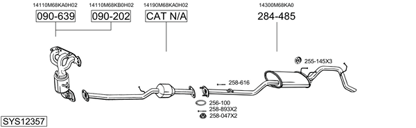 Sistema de gases de escape Suzuki ALTO VII