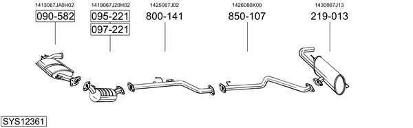 Sistema de gases de escape Suzuki GRAND VITARA II