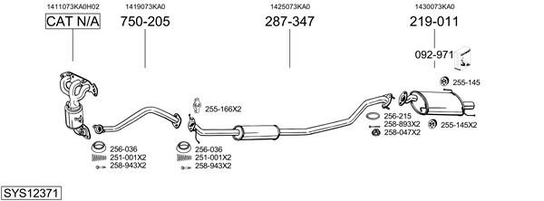 Sistema de gases de escape Suzuki SPLASH