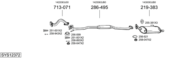 Sistema de gases de escape Suzuki SWIFT III