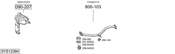 Sistema de gases de escape Toyota AURIS