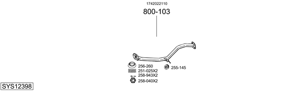 Sistema de gases de escape Toyota COROLLA Saloon