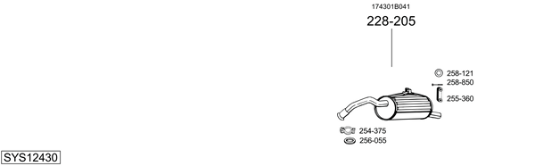 Sistema de gases de escape BOSAL SYS12430
