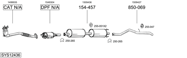 Sistema de gases de escape Ford TRANSIT Van