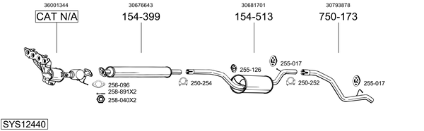 Sistema de gases de escape Volvo C30
