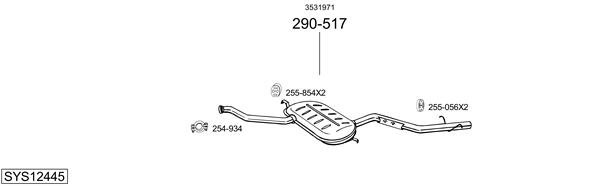 Sistema de gases de escape Volvo C70 I Convertible