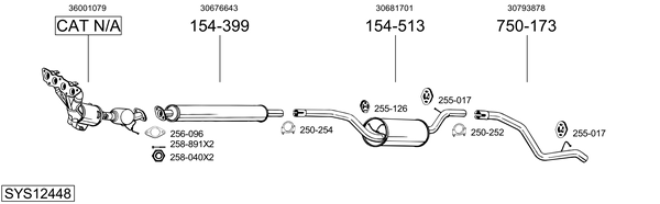 Sistema de gases de escape Volvo S40 II