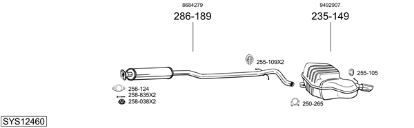 Sistema de gases de escape Volvo S60 I