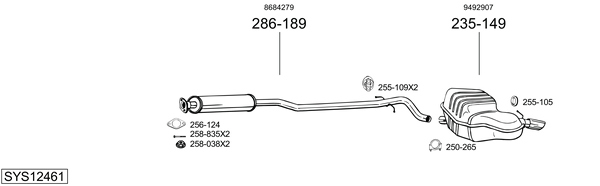 Sistema de gases de escape Volvo S60 I