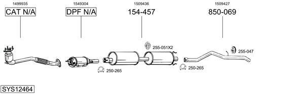 Sistema de gases de escape Ford TRANSIT Van