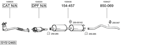 Sistema de gases de escape Ford TRANSIT Van