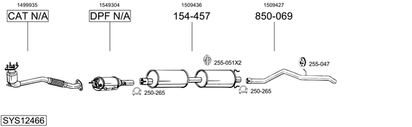 Sistema de gases de escape Ford TRANSIT Bus