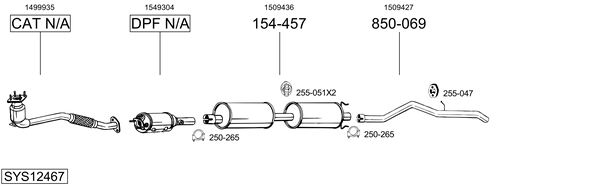 Sistema de gases de escape Ford TRANSIT Bus