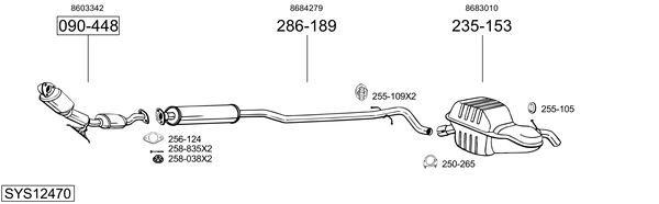 Sistema de gases de escape Volvo S60 I