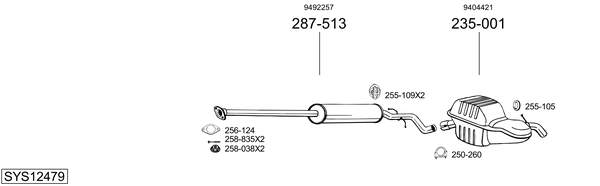 Sistema de gases de escape Volvo S80 I