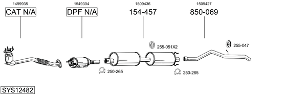 Sistema de gases de escape Ford TRANSIT Van