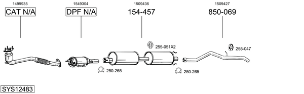 Sistema de gases de escape Ford TRANSIT Van