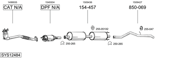 Sistema de gases de escape Ford TRANSIT Van